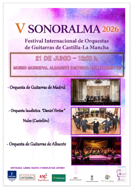Sonoralma 2026 – V Festival Internacional de Orquestas de Guitarras de Castilla-La Mancha