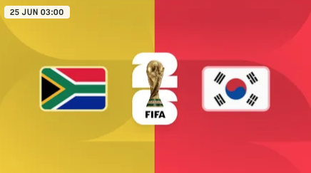 Sudáfrica vs Corea del Sur — Copa Mundial FIFA 2026™