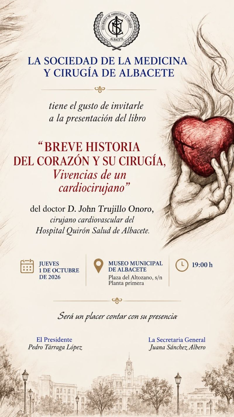 Presentación del libro “Breve historia del corazón y su cirugía. Vivencias de un cardiocirujano”