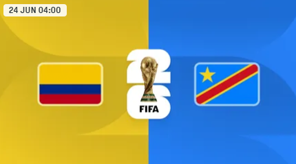 Partido: Colombia vs RD Congo – Copa Mundial FIFA 2026™