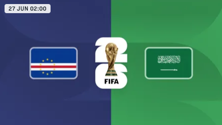 Cabo Verde vs Arabia Saudí — Copa Mundial FIFA 2026™