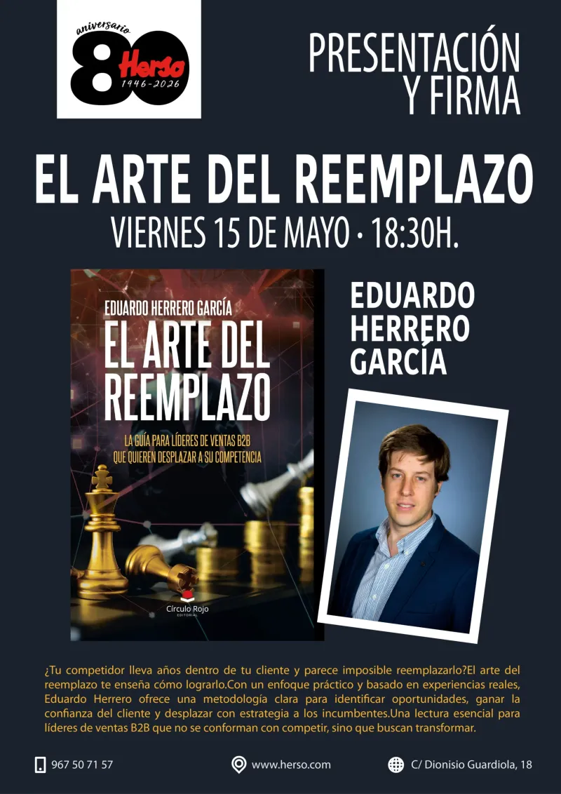 Presentación del libro “El arte del reemplazo” – Eduardo Herrero García