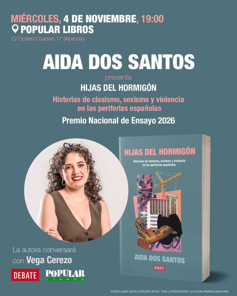 Aida Dos Santos presenta Hijas del Hormigón - Premio Nacional de Ensayo 2026