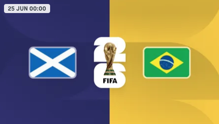 Escocia vs Brasil — Copa Mundial FIFA 2026™