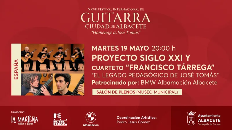 Proyecto S. XXI & Cuarteto “Francisco Tárrega” – El legado pedagógico de José Tomás