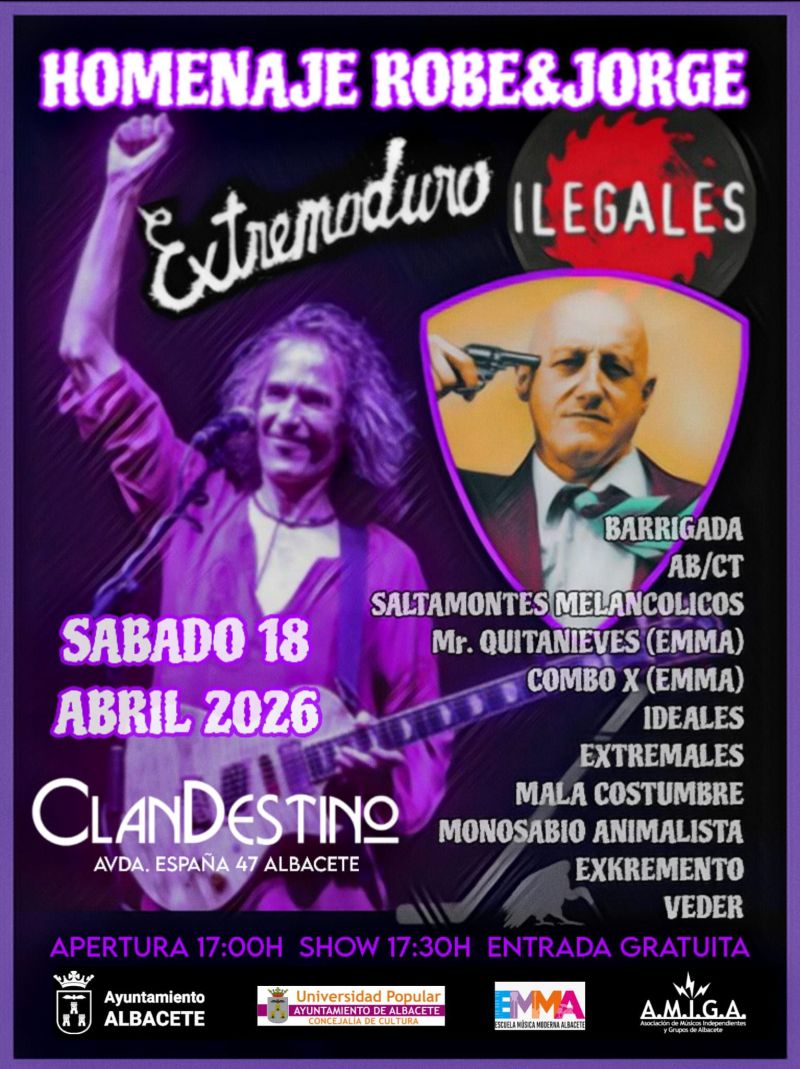 Homenaje a Robe y Jorge – Tributo a Extremoduro e Ilegales