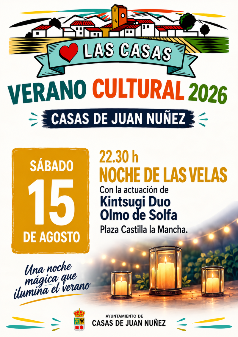 Noche de las Velas en Casas de Juan Núñez — Verano Cultural 2026