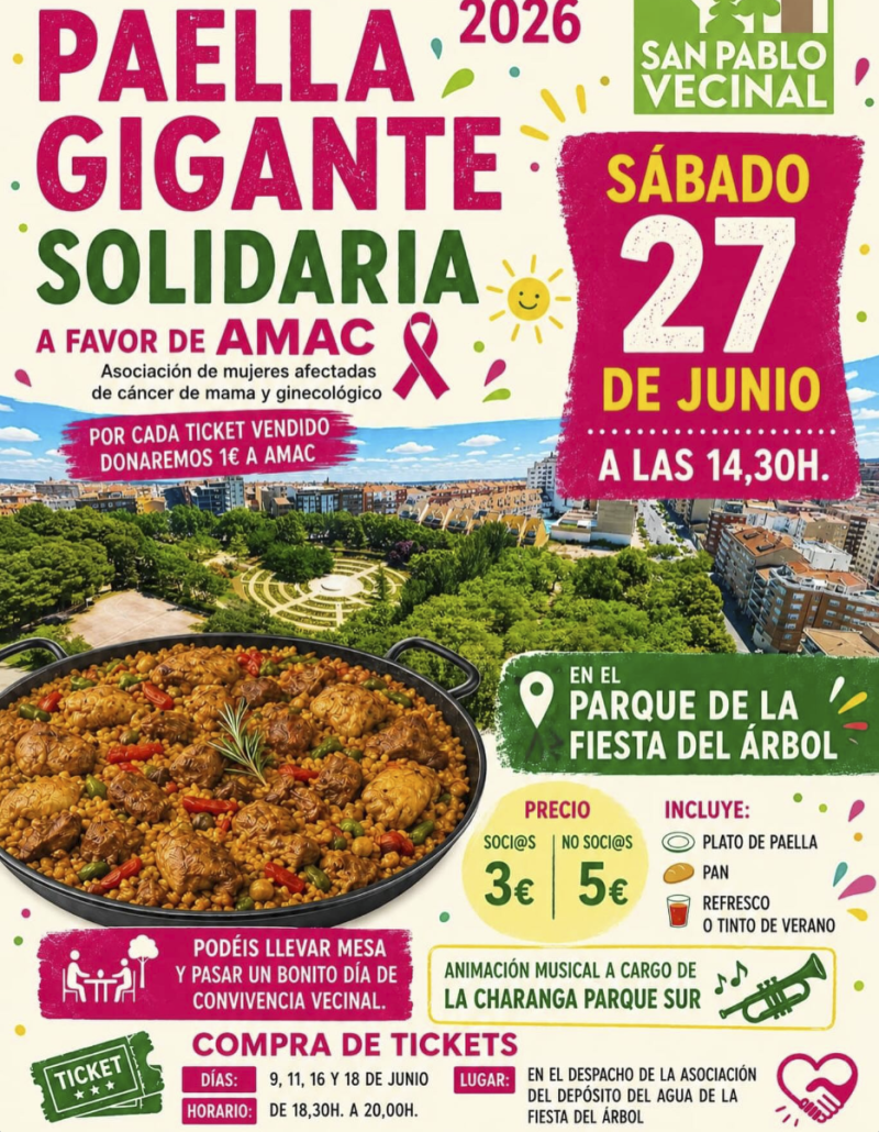 Paella Gigante Solidaria a favor de AMAC