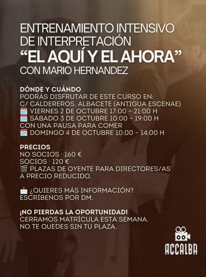 Entrenamiento intensivo de interpretación “El aquí y el ahora”