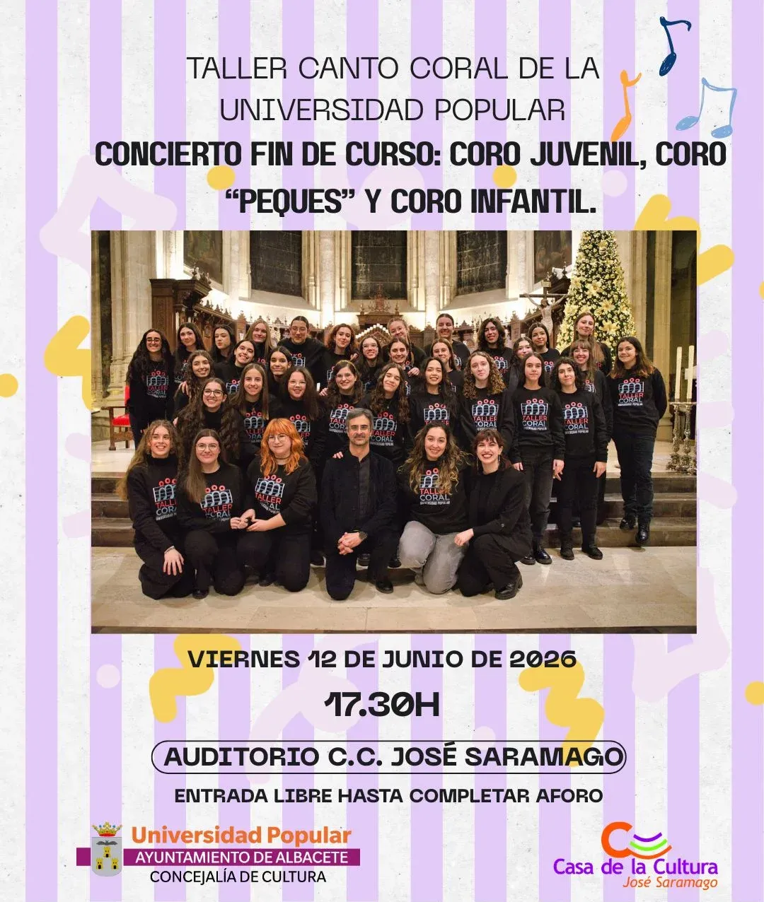 Concierto de Fin de Curso del Taller Coral de la Universidad Popular de Albacete