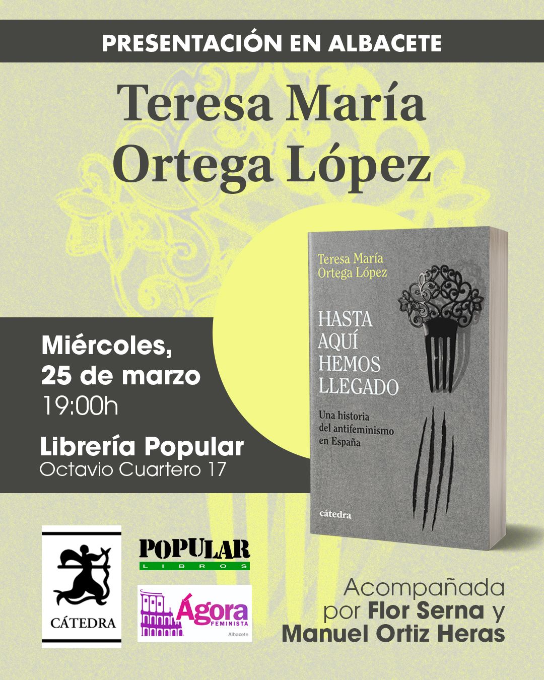 Teresa Ortega presenta Hasta aquí hemos llegado. Una historia del antifeminismo en España