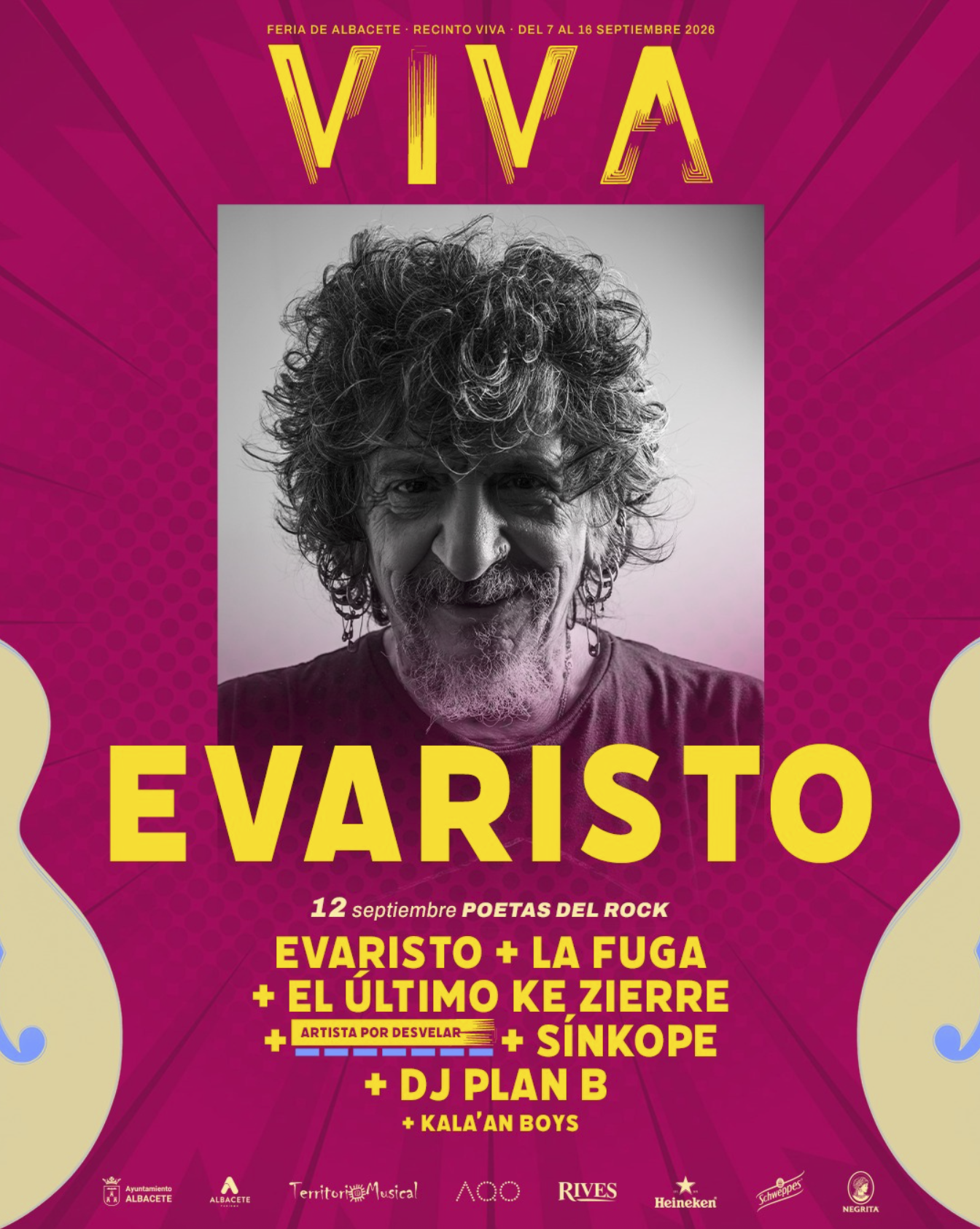 Poetas del Rock 2026 – DJ Plan B, Evaristo, La Fuga, Sínkope y más