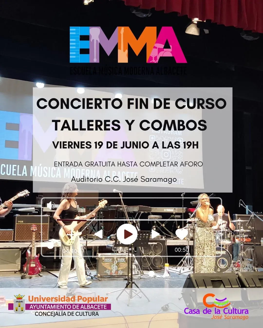 Concierto Fin de Curso de Talleres y Combos – EMMA 2026