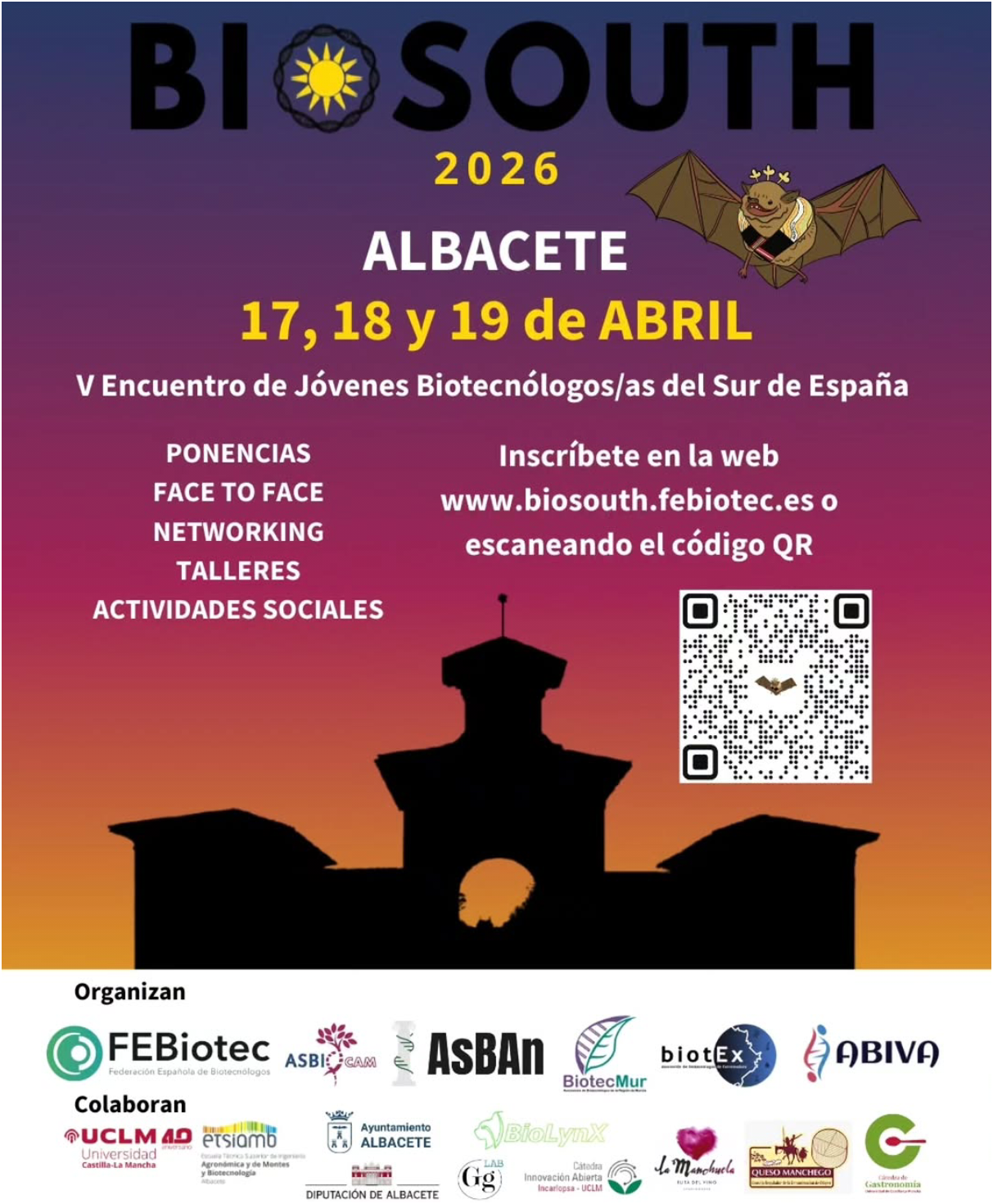 BioSouth Albacete 2026 – V Encuentro de Jóvenes Biotecnólogos del Sur de España