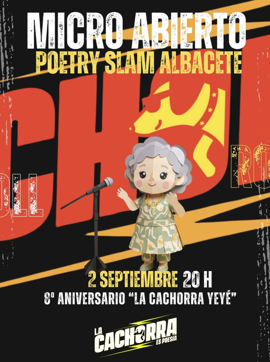 Micro Abierto Poetry Slam Albacete — 8.º aniversario de La Cachorra Yeyé
