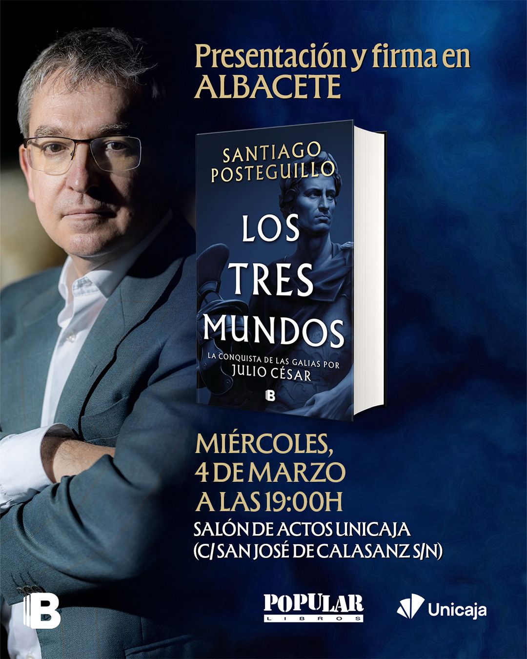 Santiago Posteguillo presenta Los tres mundos