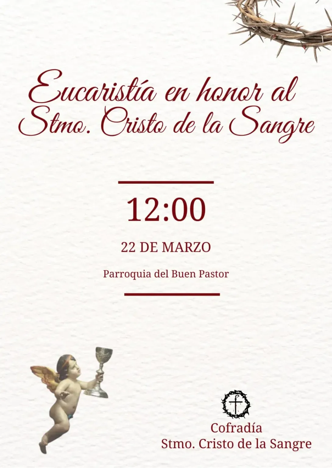 Eucaristía en honor al Stmo. Cristo de la Sangre