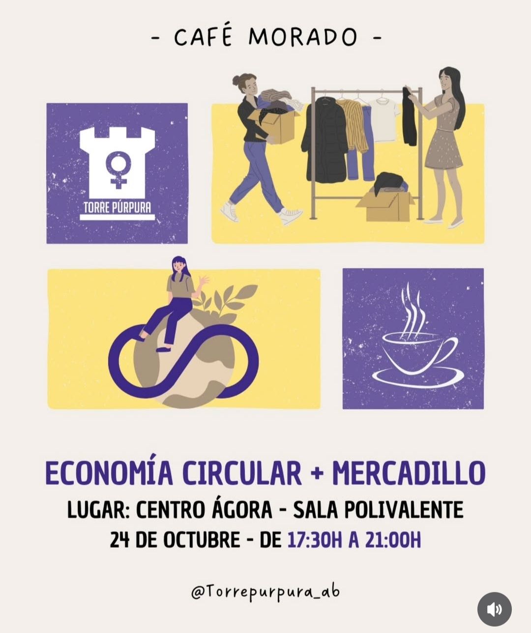 CAFÉ MORADO – ECONOMÍA CIRCULAR + MERCADILLO