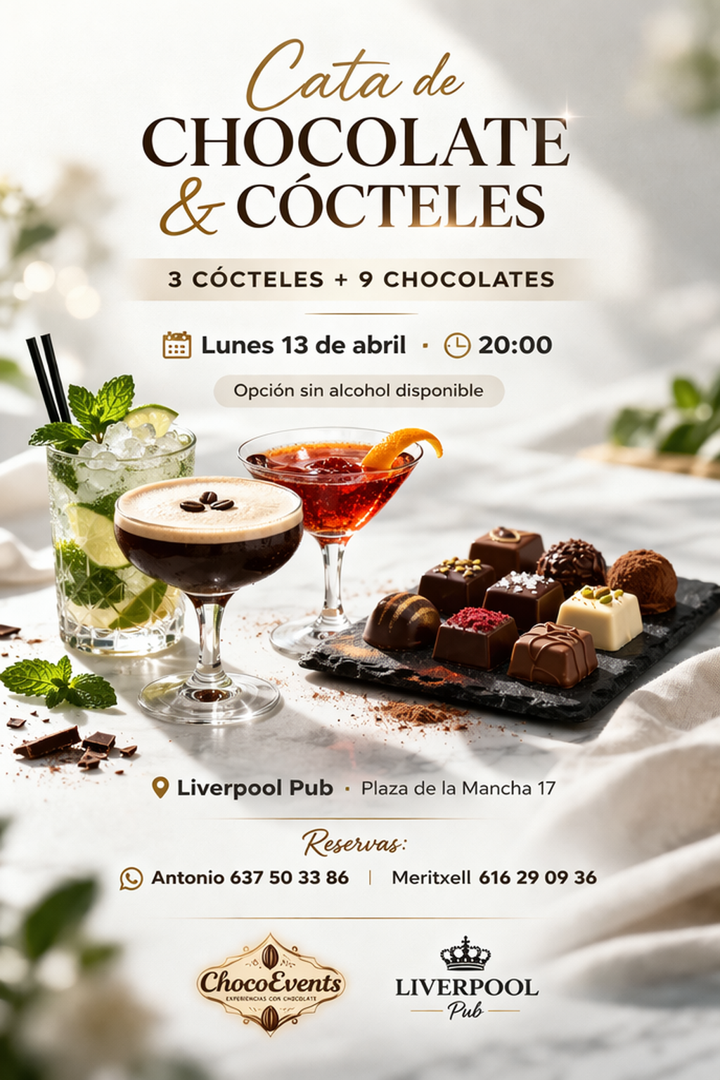 Cata de Chocolates y Cócteles