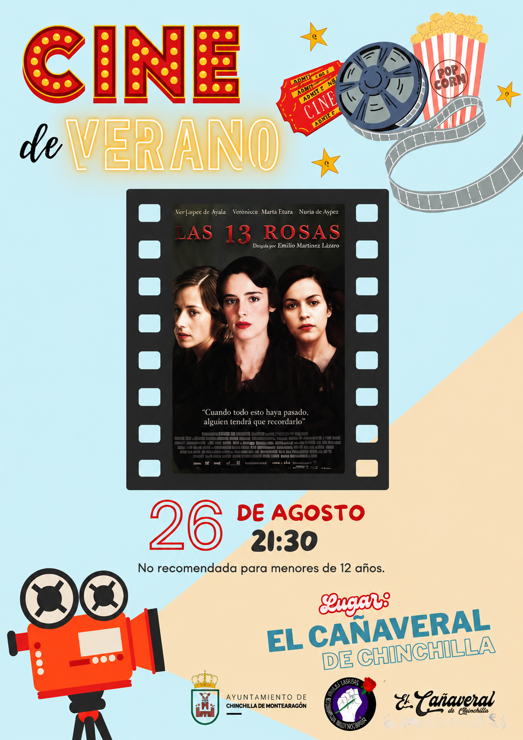Las 13 Rosas — Cine de verano en El Cañaveral de Chinchilla