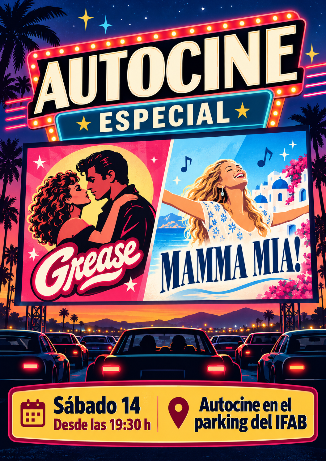 Autocine Especial Musical — Grease + Mamma Mia!