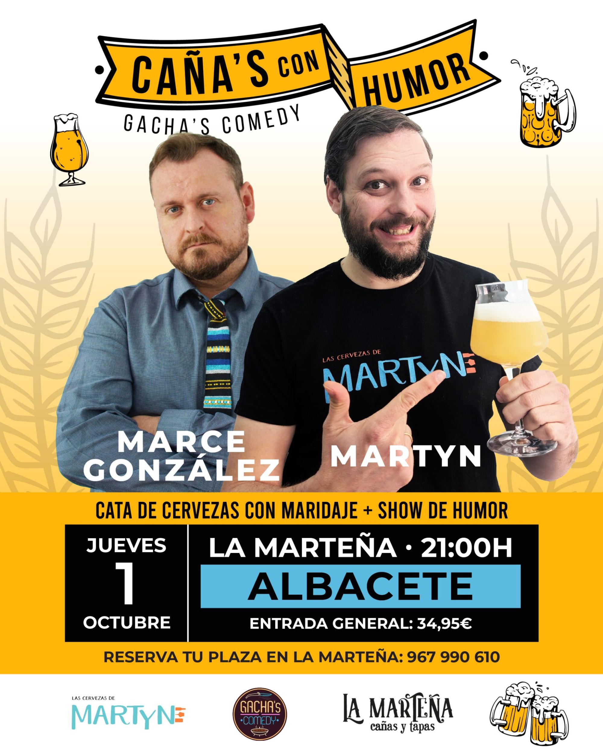 Caña’s con Humor — Cata de cervezas con maridaje + show de humor