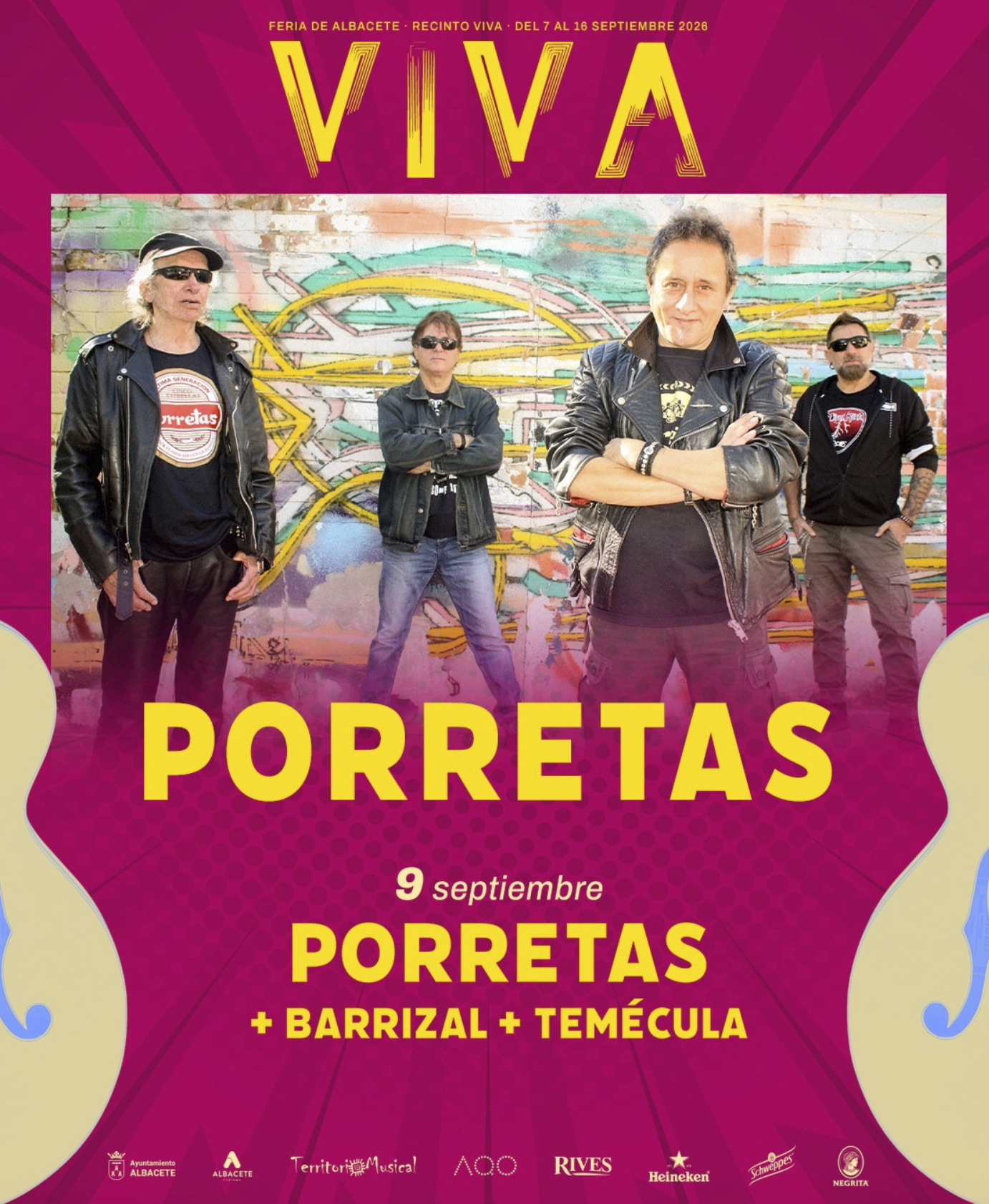 Porretas, Barrizal y Temécula en concierto – Feria de Albacete 2026