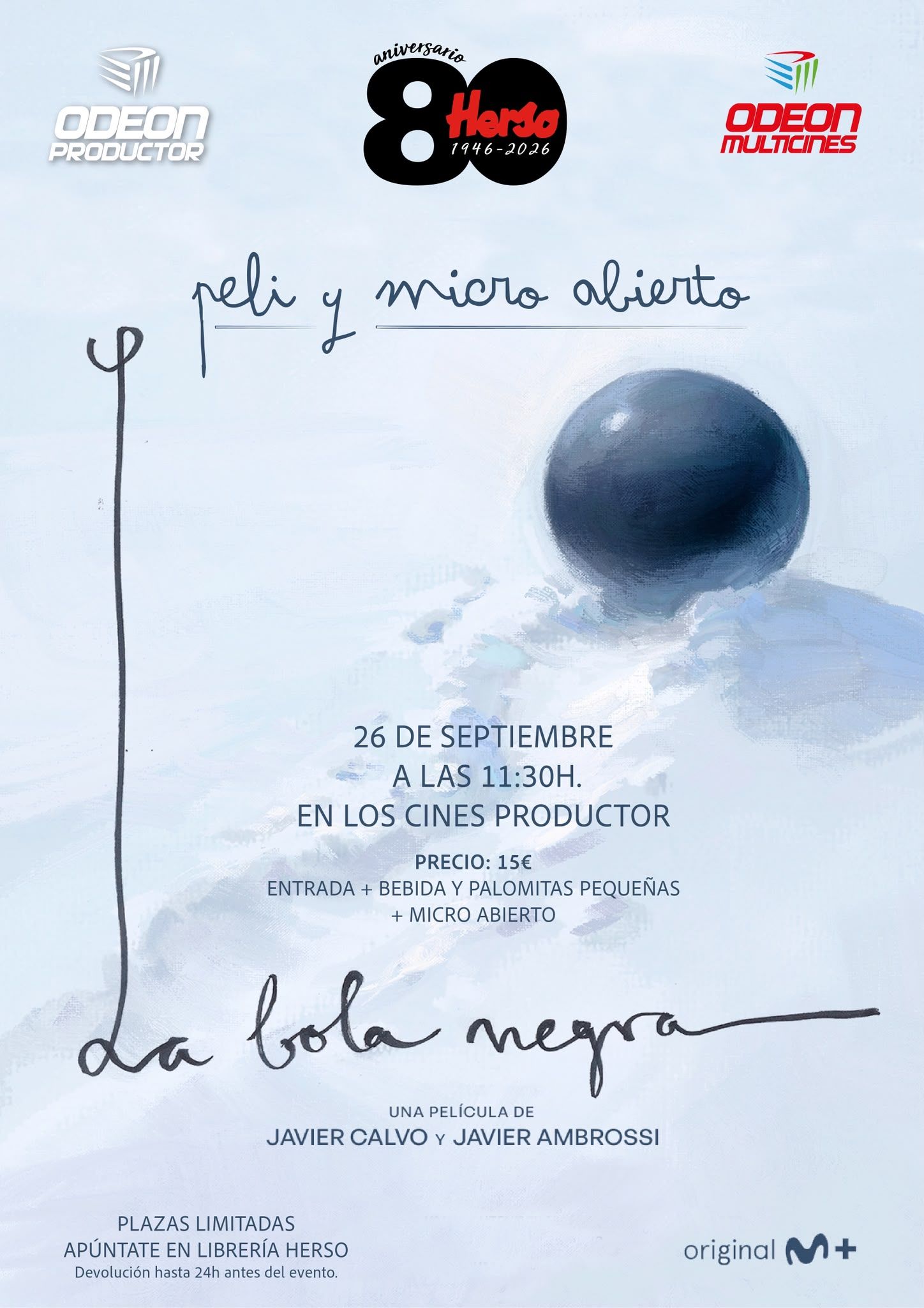 La bola negra — Película y micro abierto