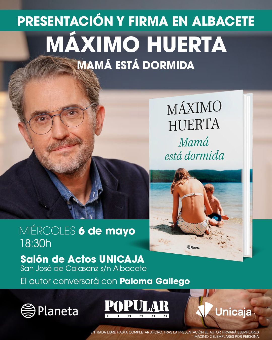 Máximo Huerta presenta Mamá está dormida