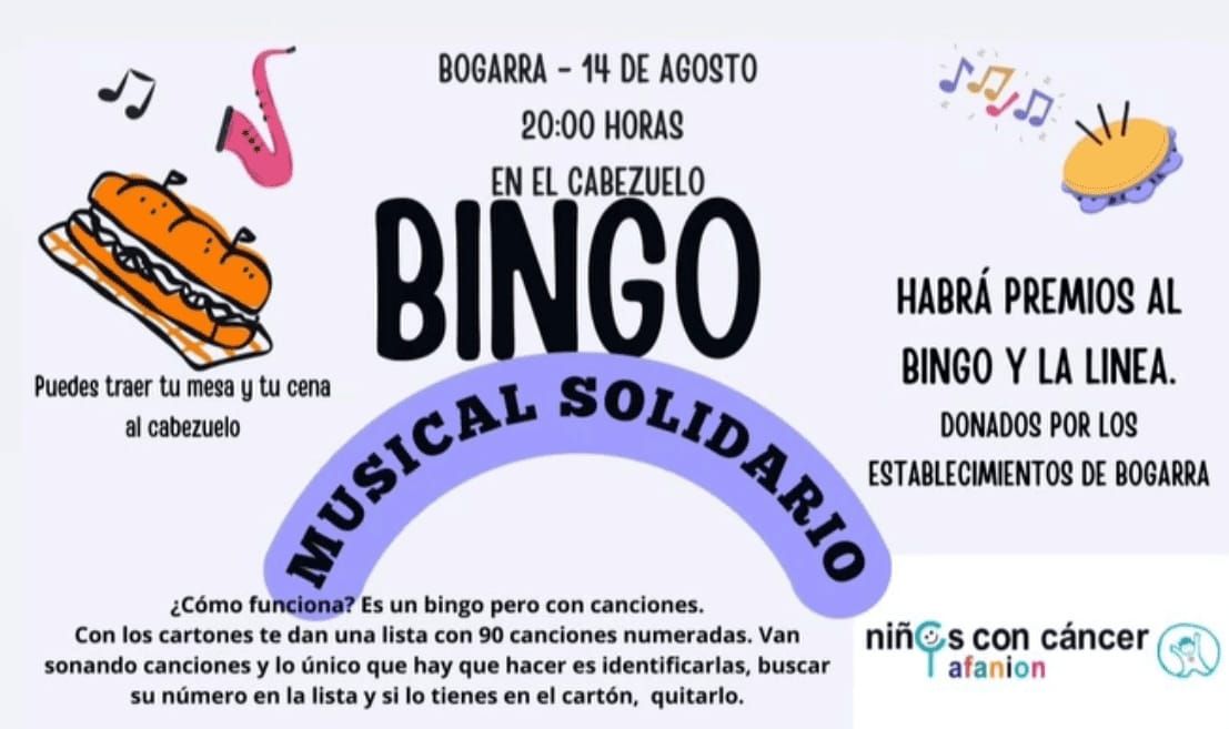 Bingo Musical Solidario en Bogarra