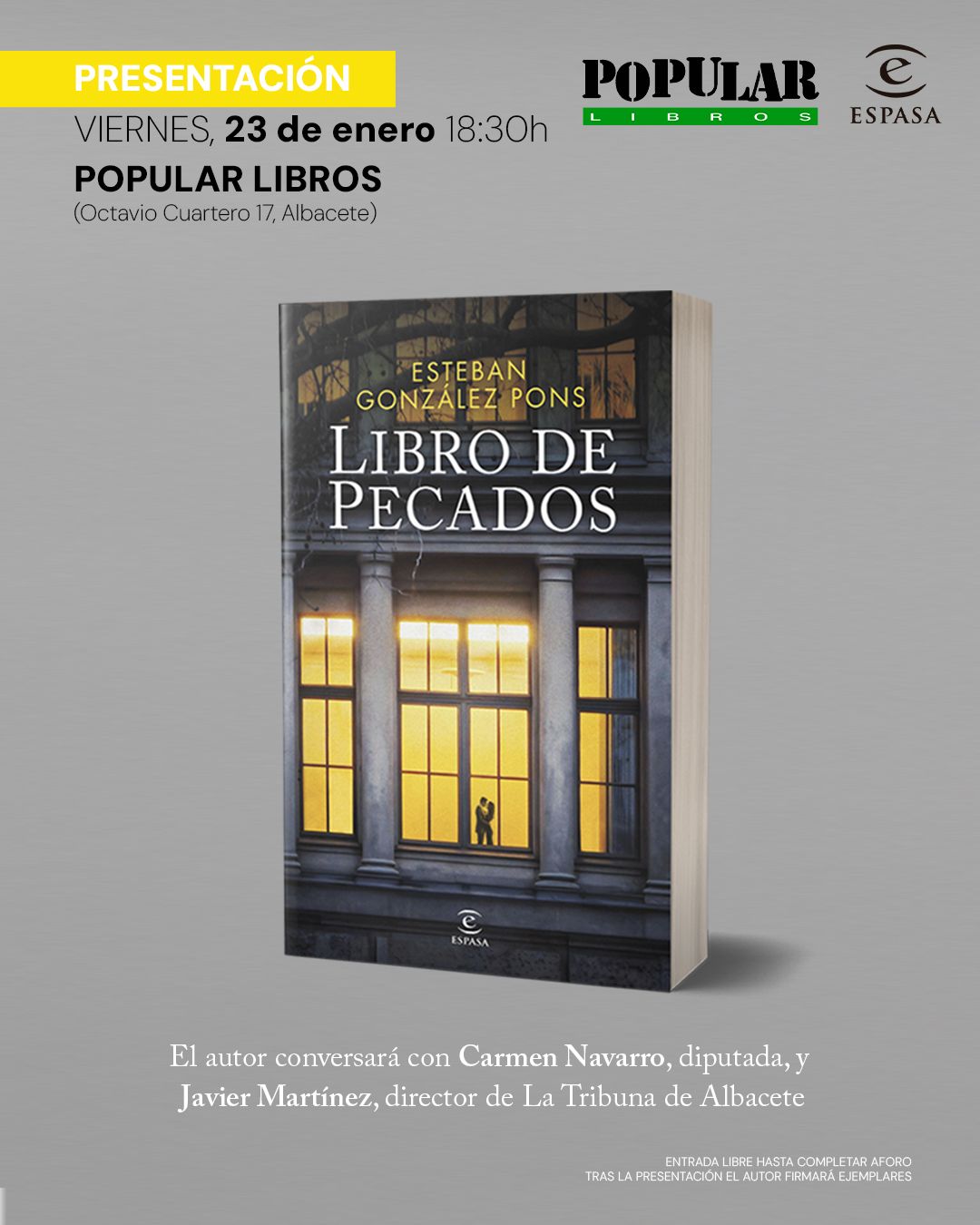 Esteban González Pons presenta Libros de Pecados