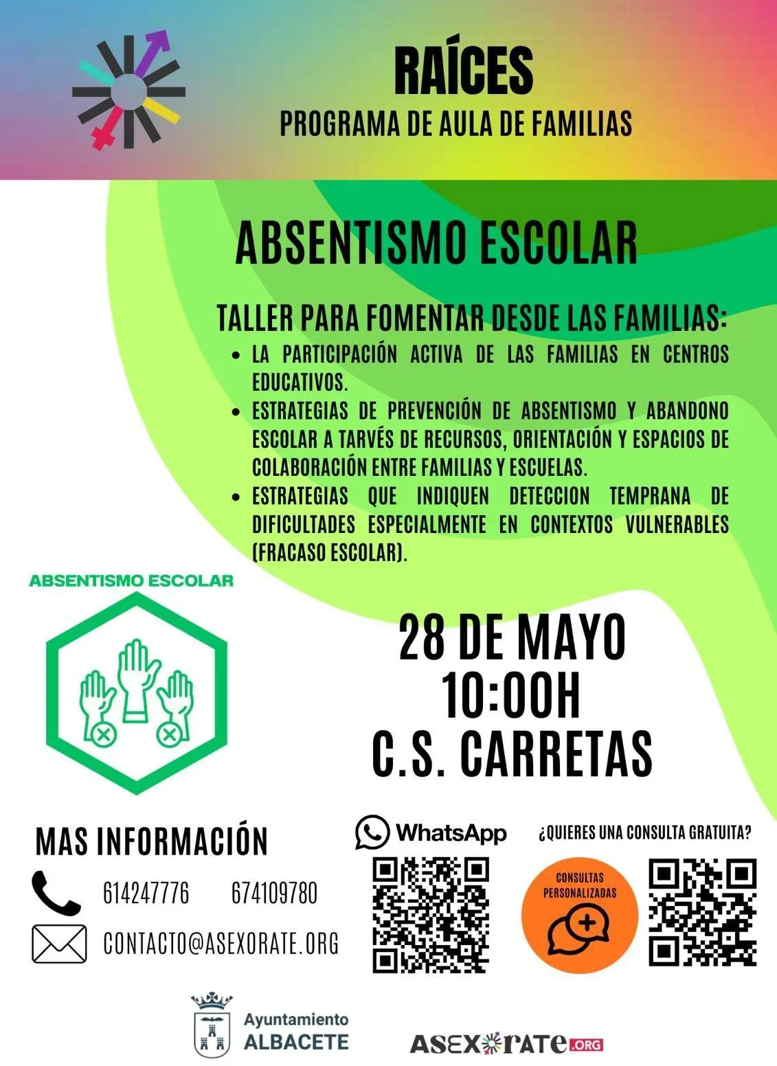 Prevención del absentismo escolar – Taller de parentalidad para familias