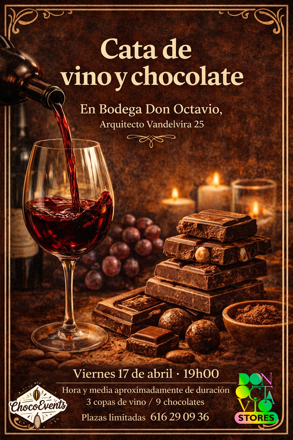 Cata de vino y chocolate