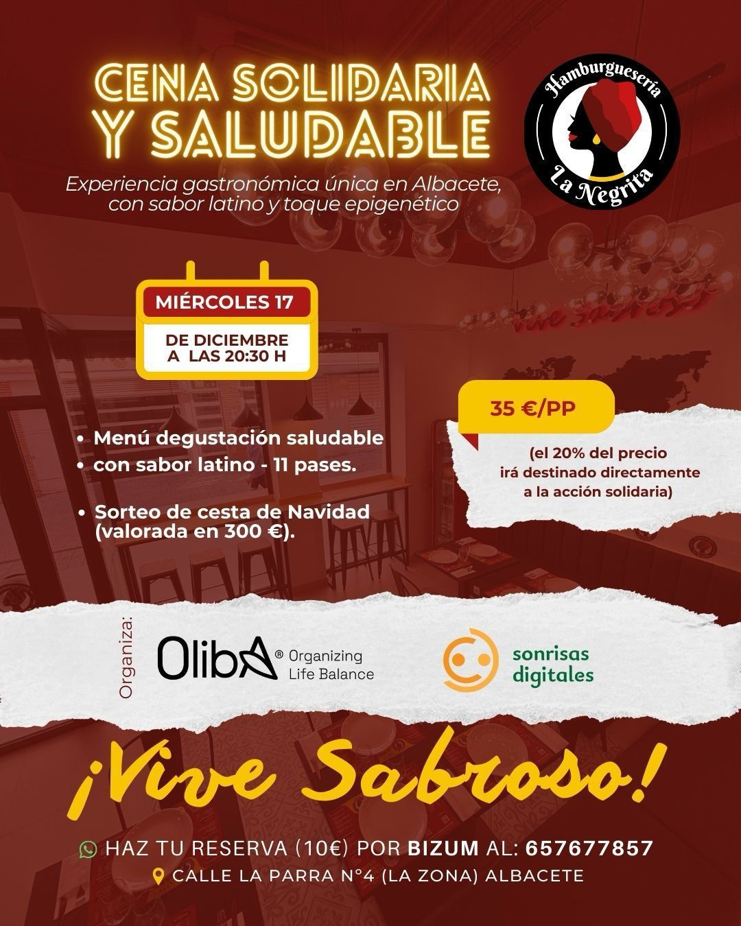 Cena Solidaria y Saludable