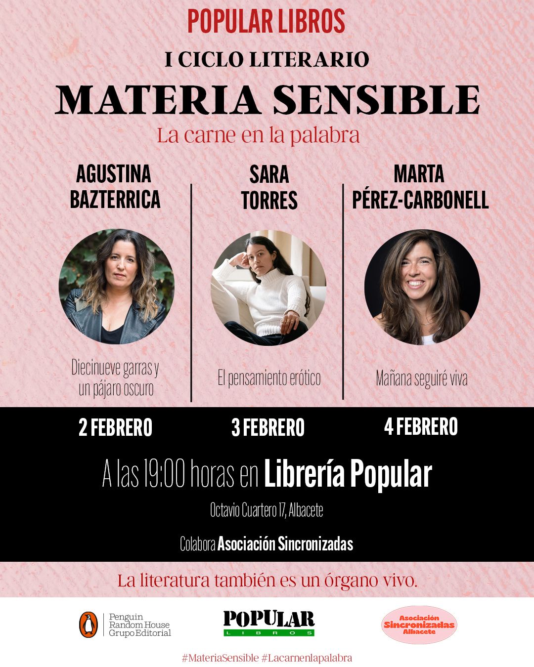 I Ciclo Literario Materia Sensible: La carne en la palabra
