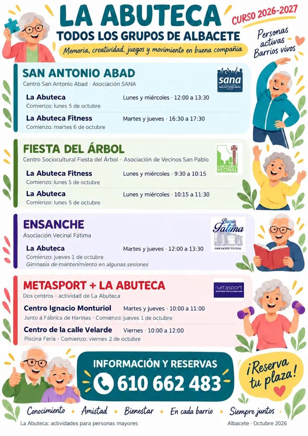 La Abuteca 2026-2027 — Actividades para personas mayores en Albacete