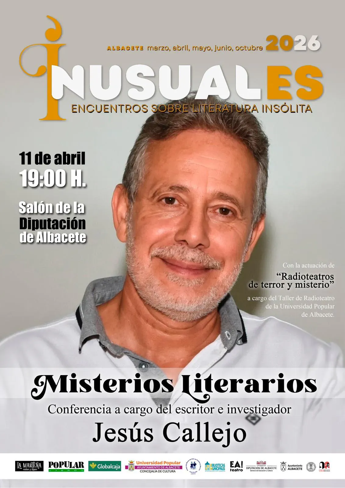 Conferencia “Misterios literarios” a cargo de Jesús Callejo
