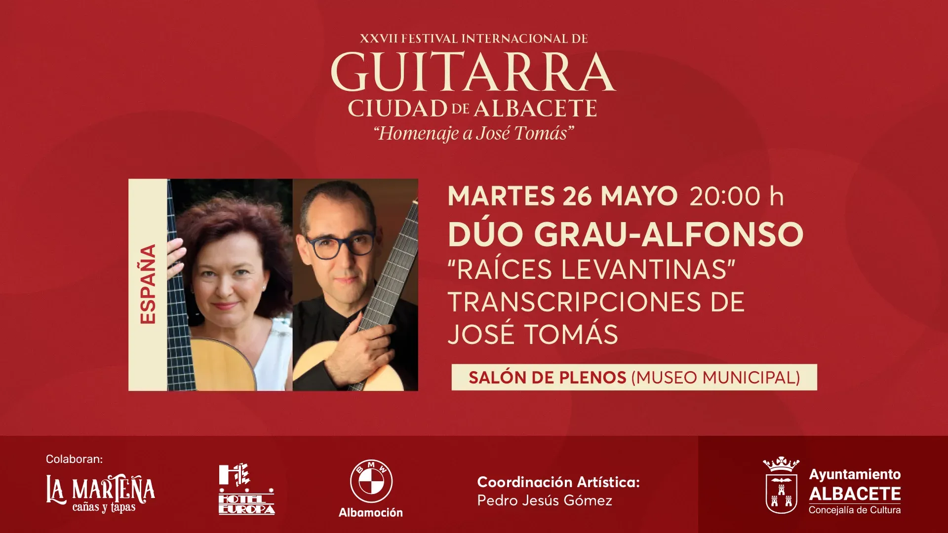 Dúo de guitarras Grau & Alfonso – “Raíces levantinas. Transcripciones de José Tomás”